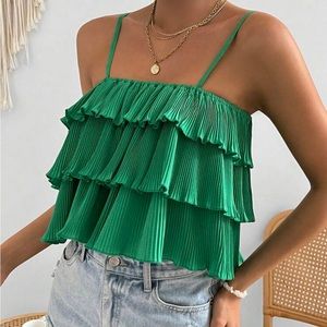 green large shein top